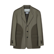 Andersson Bell Totem 22 Contrast Wool Jacket Brown