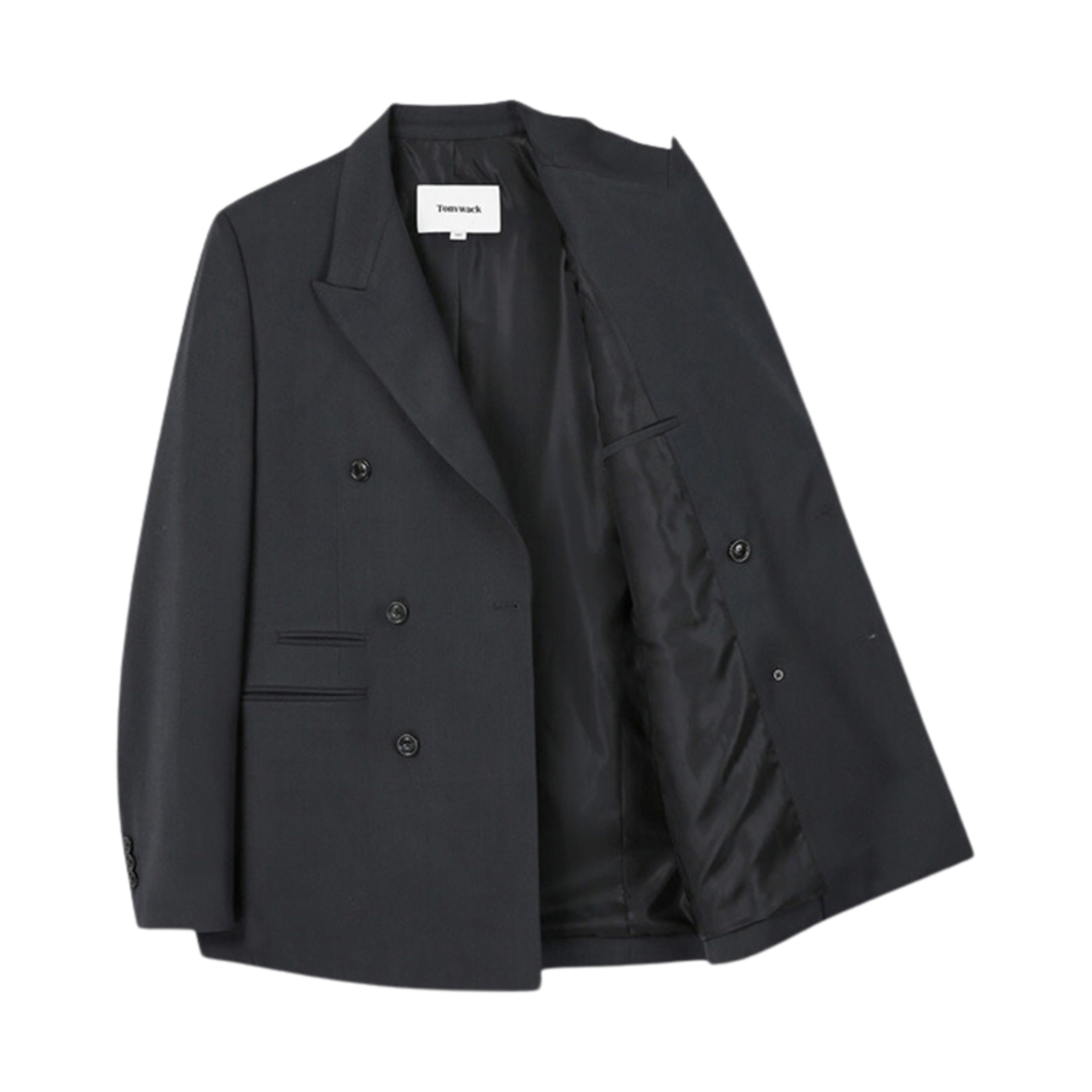 토니웩 울 트윌 더블 브레스티드 테일러드 블레이저 카본 그레이(Tonywack Wool Twill Double-Breasted Tailored Blazer Carbon Grey) - 3