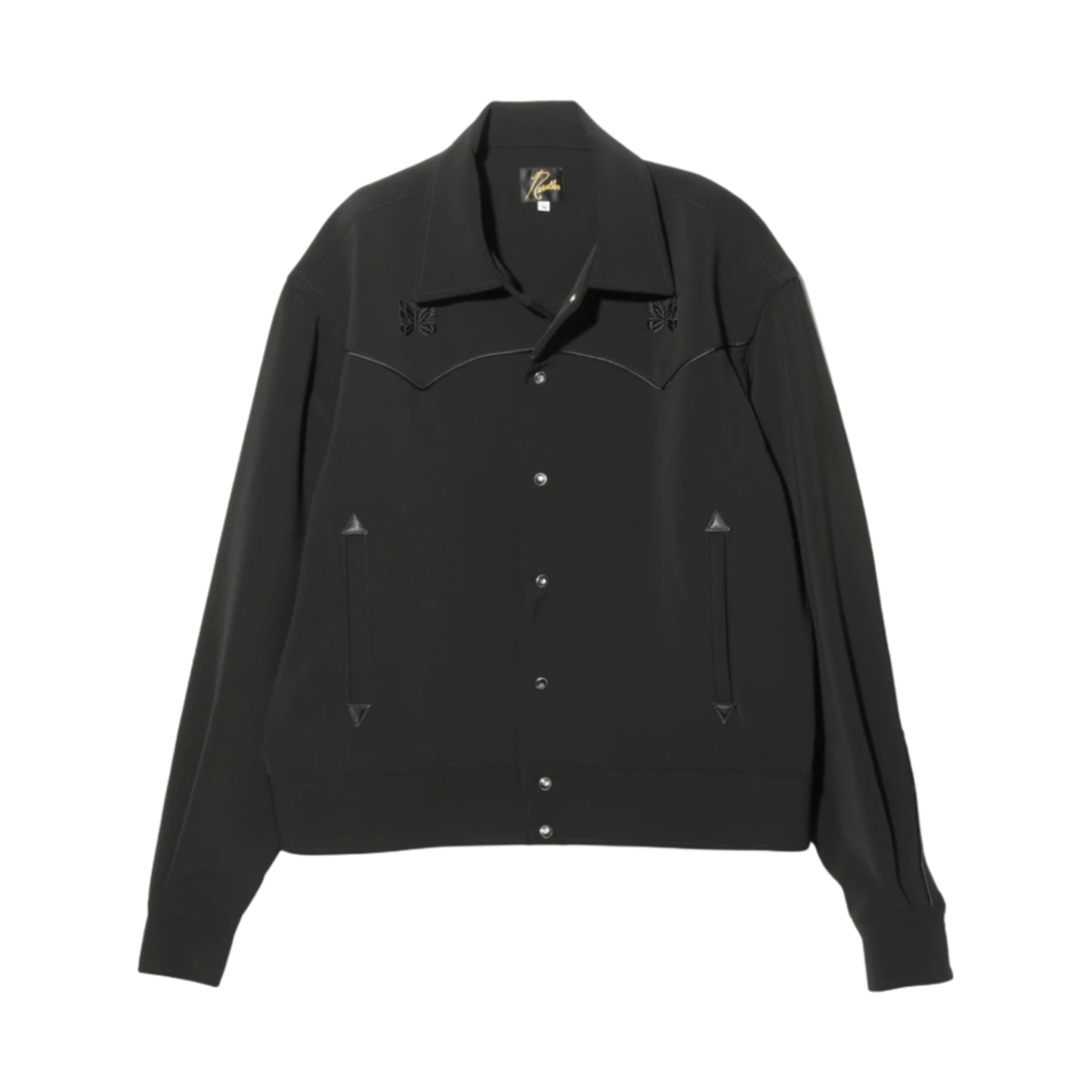 니들스 PE/PU 더블 클로스 파이핑 카우보이 자켓 블랙