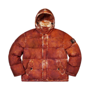 Supreme x Stone Island Painted Camo Crinkle Down Jacket Coral - 20FW