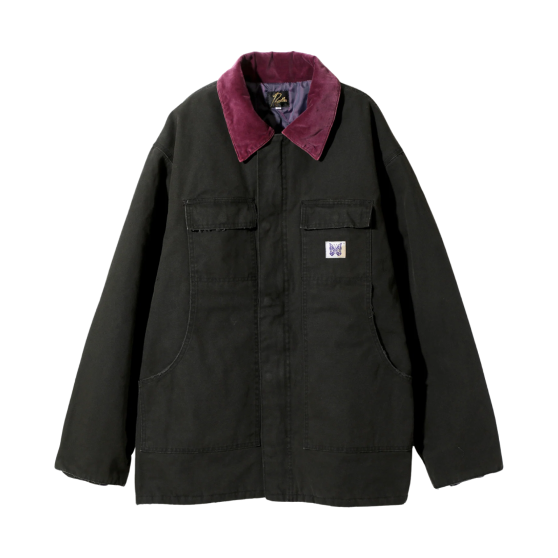 PU192 Needles Lumberjack Coat 11oz Cotton Oxford Black