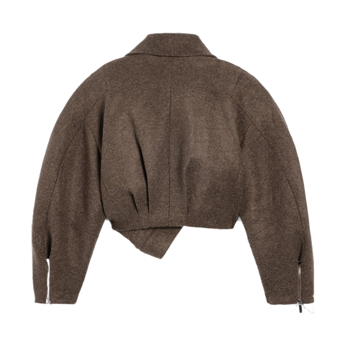 (W) 자크뮈스 르 망토 펠트로 레이어드 버블 자켓 다크 브라운((W) Jacquemus Le Manteau Feltro Layered Bubble Jacket Dark Brown) - 2