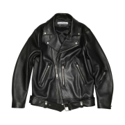 Acne Studios Leather Biker Jacket Black