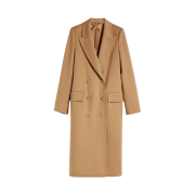 (W) Max Mara Elmi Double Breasted Camel Coat Beige