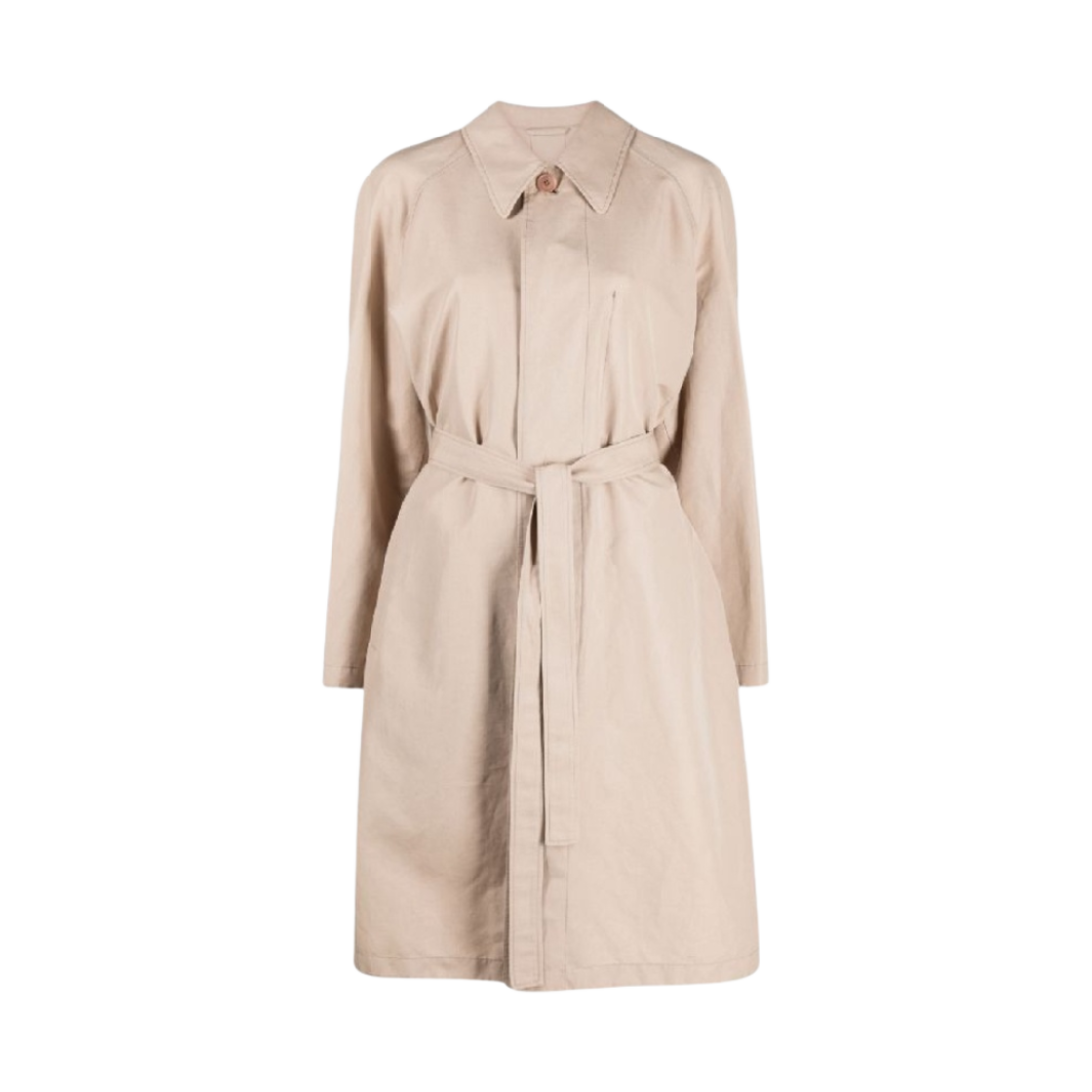 (W) 르메르 벨티드 리넨 코트 로즈 베이지((W) Lemaire Belted Linen Coat Rose Beige) - 1