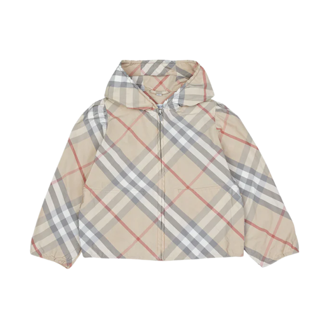 (키즈) 버버리 체크 후드 자켓 베이지((Kids) Burberry Check Hooded Jacket Beige)