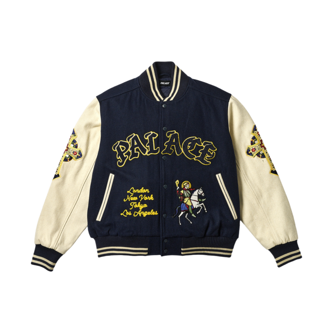 팔라스 세인트 바시티 자켓 네이비 - 24SS(Palace Saints Varsity Jacket Navy - 24SS)
