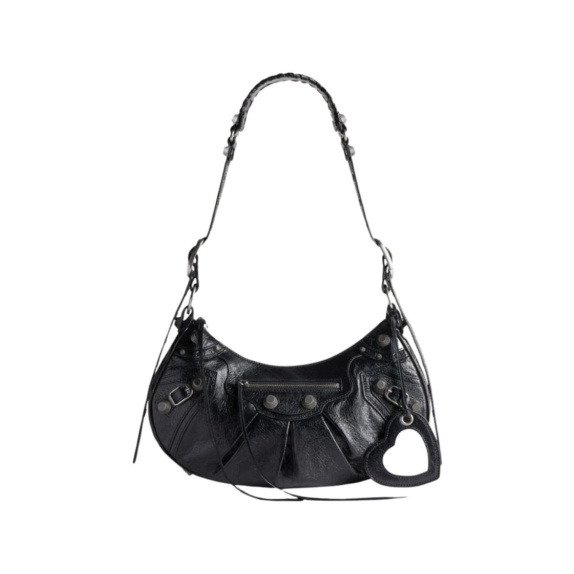 6713071VG9Y1000 Balenciaga Le Cagole Small Shoulder Bag Black