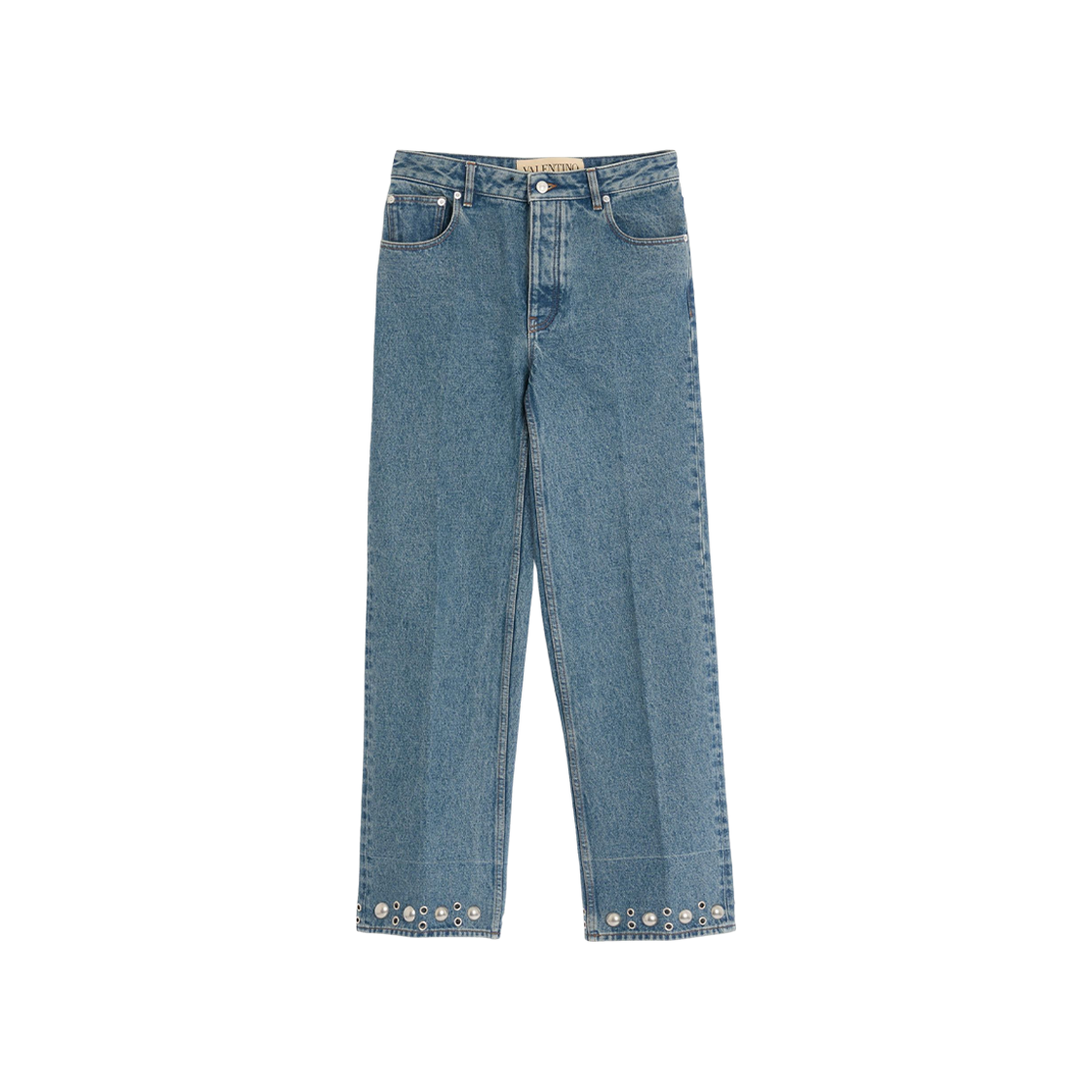 DE05PB0W558 Valentino Cabochons Denim Pants Blue