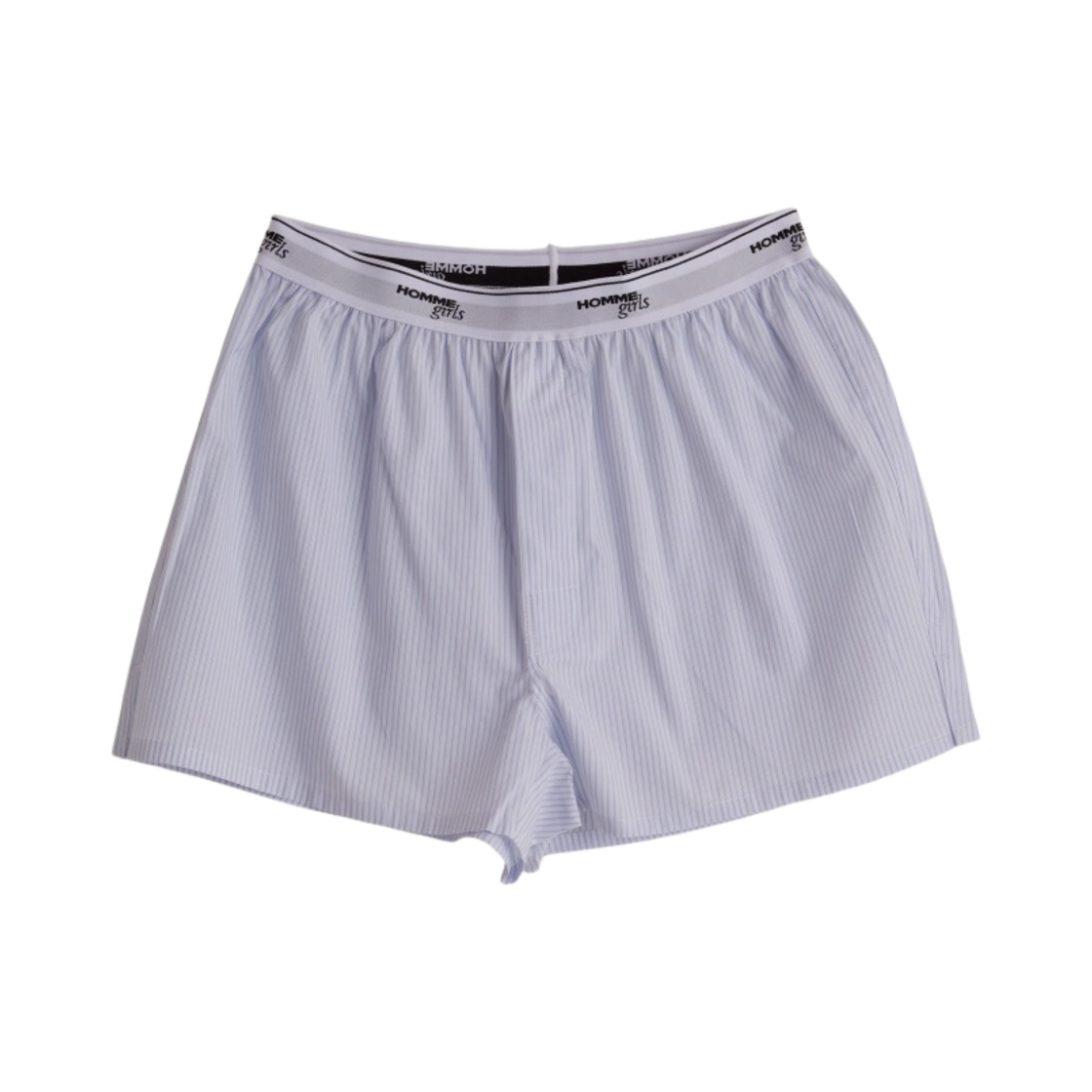 (W) 옴므걸스 미니 스트라이프 박서 쇼츠 화이트 스트라이프((W) Homme Girls Mini Stripe Boxer Shorts White Stripe)