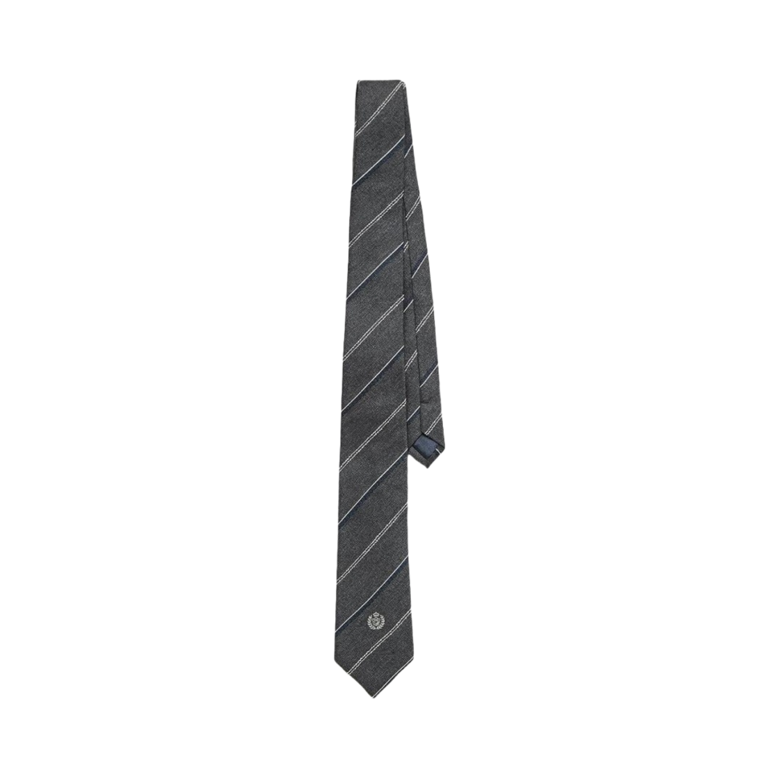 (W) 던스트 클래식 레지멘탈 타이 그레이 스트라이프((W) Dunst Classic Regimental Tie Grey Stripe)