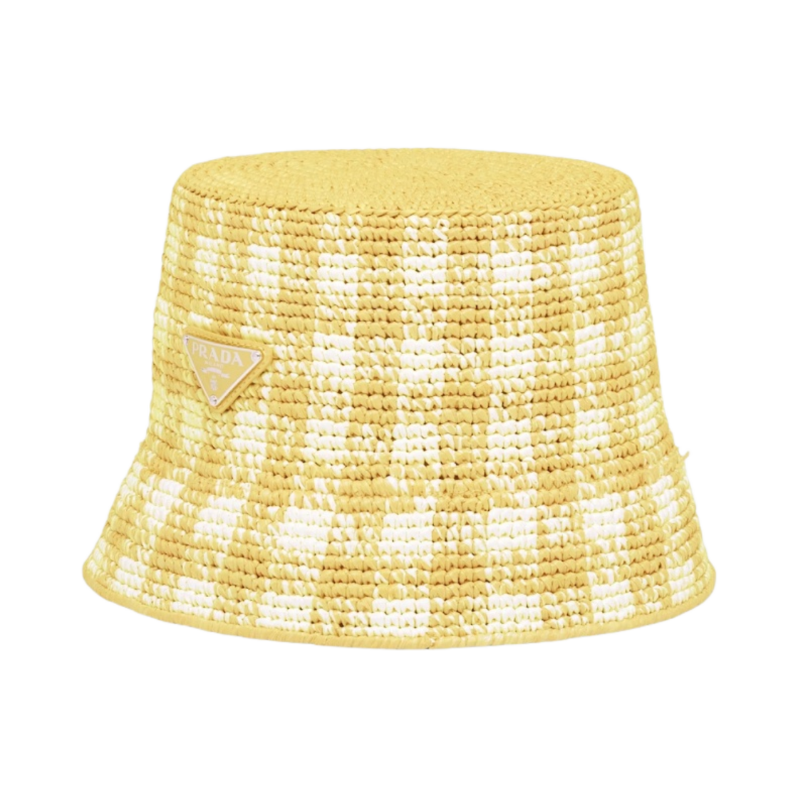 (W) 프라다 크로쉐 버킷햇 시트론 옐로우((W) Prada Crochet Bucket Hat Citron Yellow) - 1