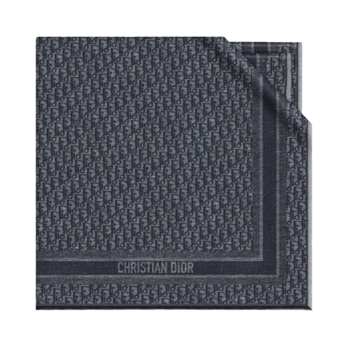 디올 오블리크 숄 캐시미어 리넨 딥 그레이(Dior Oblique Shawl Cashmere Linen Deep Grey) - 1