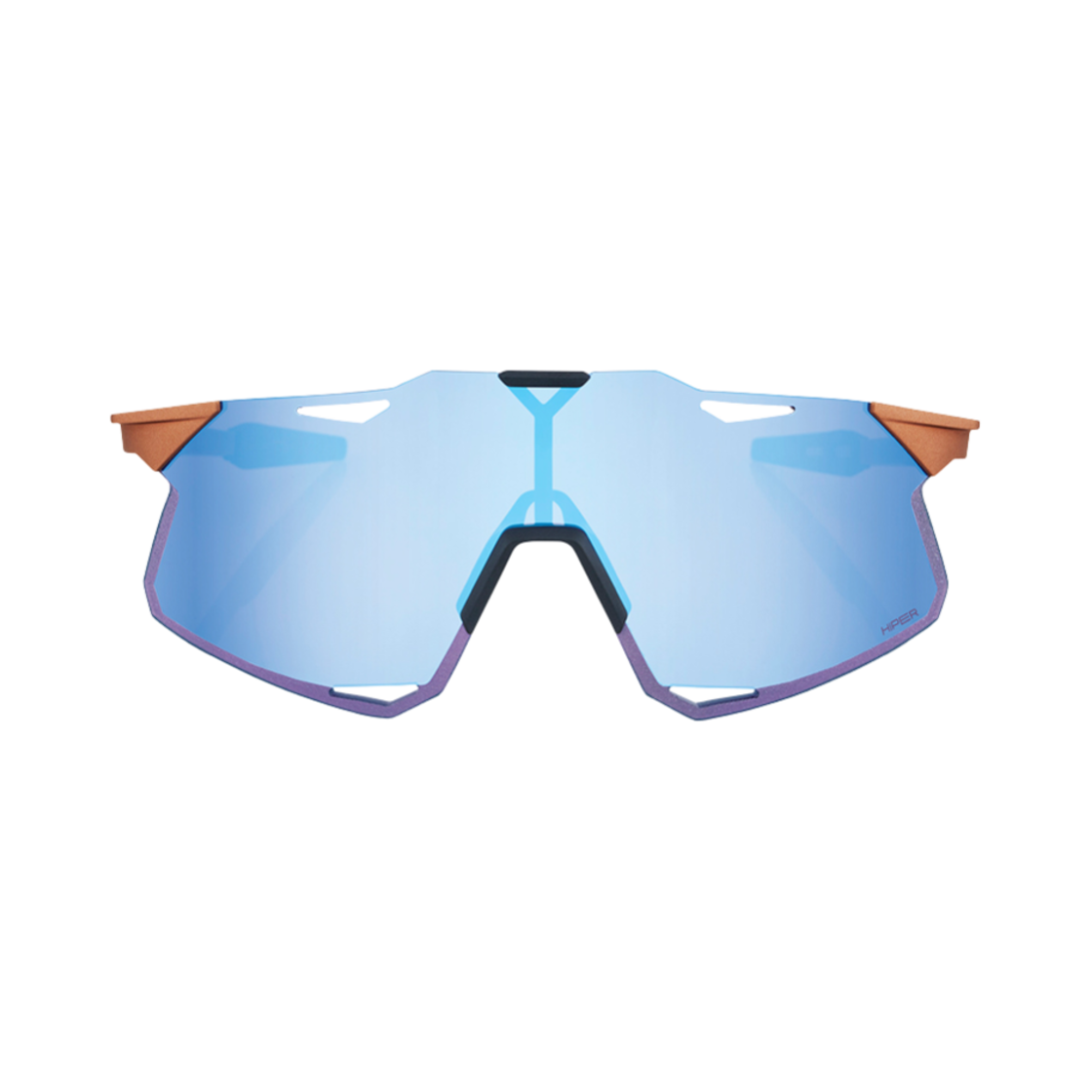100퍼센트 하이퍼크래프트 매트 코퍼 크로뮴 하이퍼 블루 미러 렌즈(100% Hypercraft Matte Copper Chromium Hiper Blue Mirror Lens)
