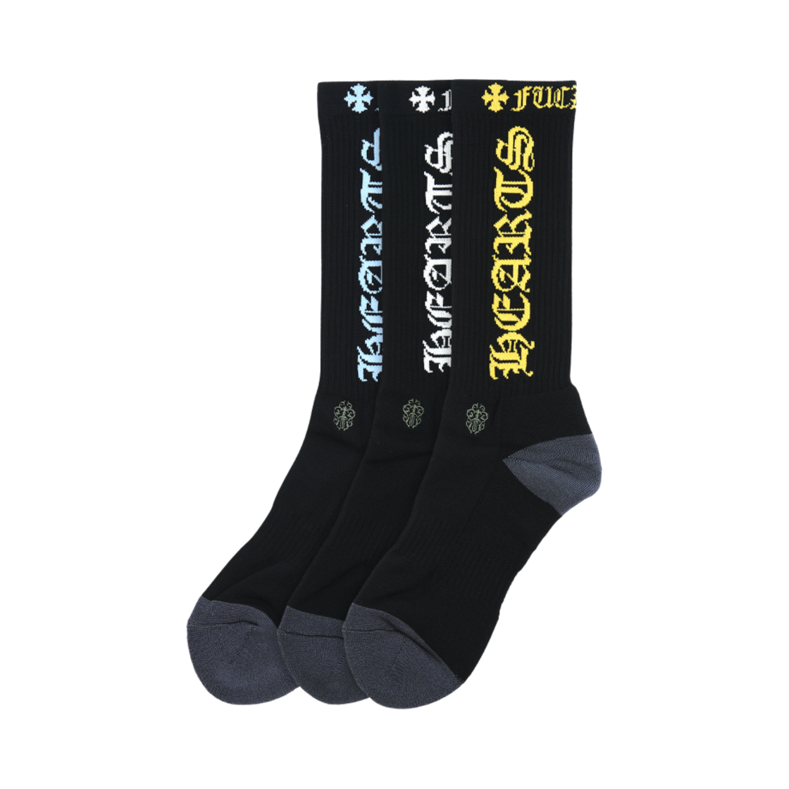 크롬하츠 CH 로고 삭스 (3개 세트)(Chrome Hearts CH Logo Socks (Set of 3))