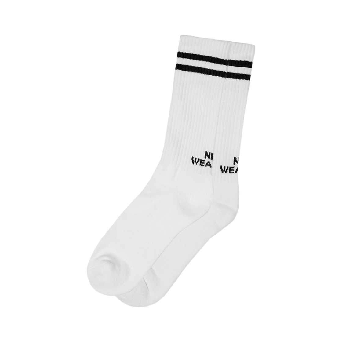 S11156 Nice Weather Apparel Stripe Skate Socks 1P Black