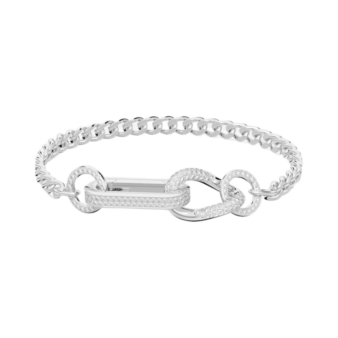(W) 스와로브스키 덱스테라 브레이슬릿 화이트 로듐 플래팅((W) Swarovski Dextera Bracelet White Rhodium Plated) - 1
