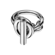 (W) Hermes Large Croisette Ring Sterling Silver