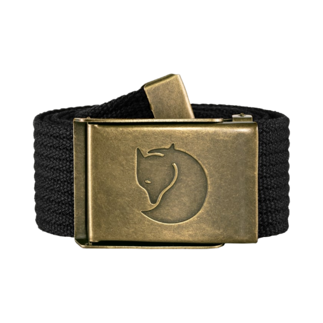 77297-550 Fjallraven Canvas Brass Belt 4cm Black