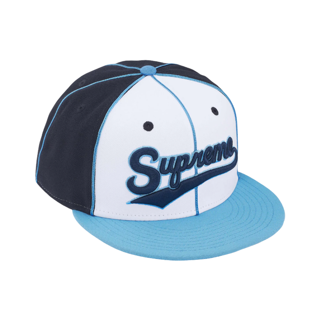 슈프림 파이핑 스크립트 로고 뉴에라 네이비 - 25SS(Supreme Piping Script Logo New Era Navy - 25SS) - 1
