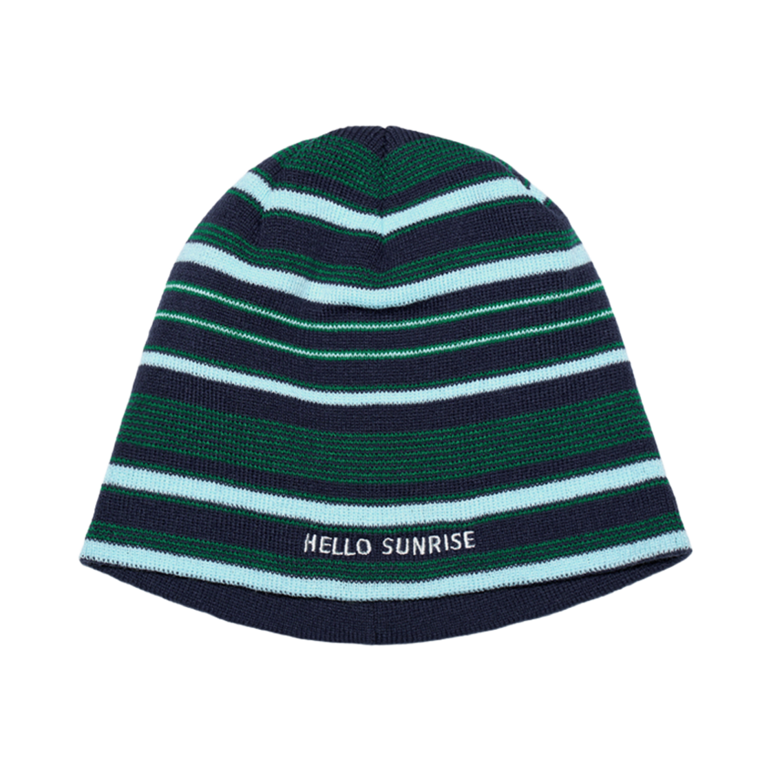헬로선라이즈 멀티 스트라이프 비니 네이비(Hello Sunrise Multi Stripe Beanie Navy)