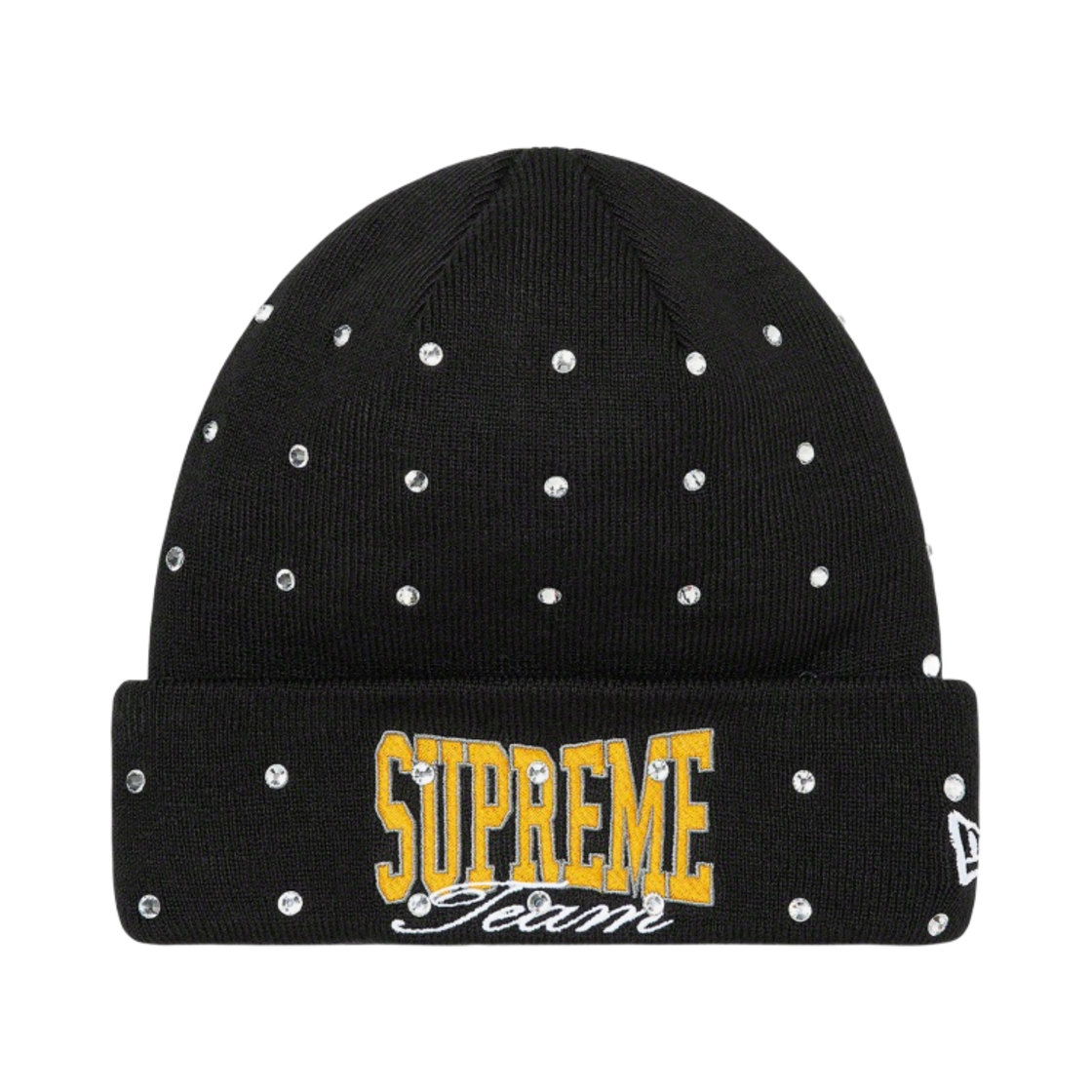 슈프림 뉴에라 라인스톤 비니 블랙 - 21FW