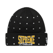 Supreme New Era Rhinestone Beanie Black - 21FW