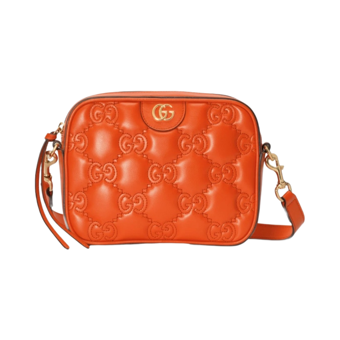 구찌 GG 마틀라세 스몰 백 오렌지 레더(Gucci GG Matelasse Small Bag Orange Leather) - 1