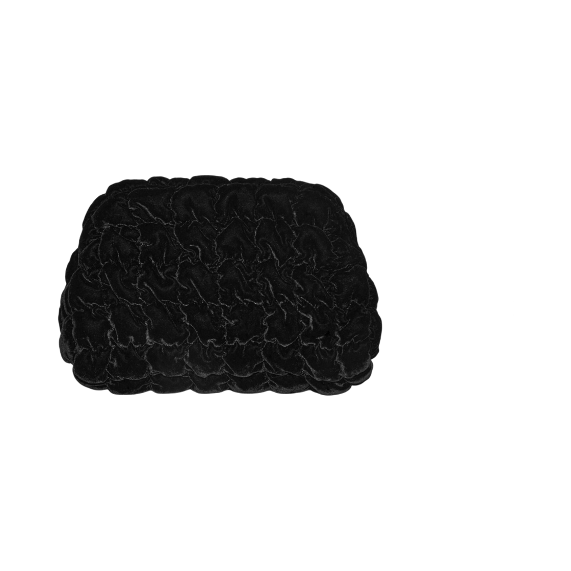 코스 퀼티드 벨벳 클러치백 블랙(COS Quilted Velvet Clutch Bag Black) - 1