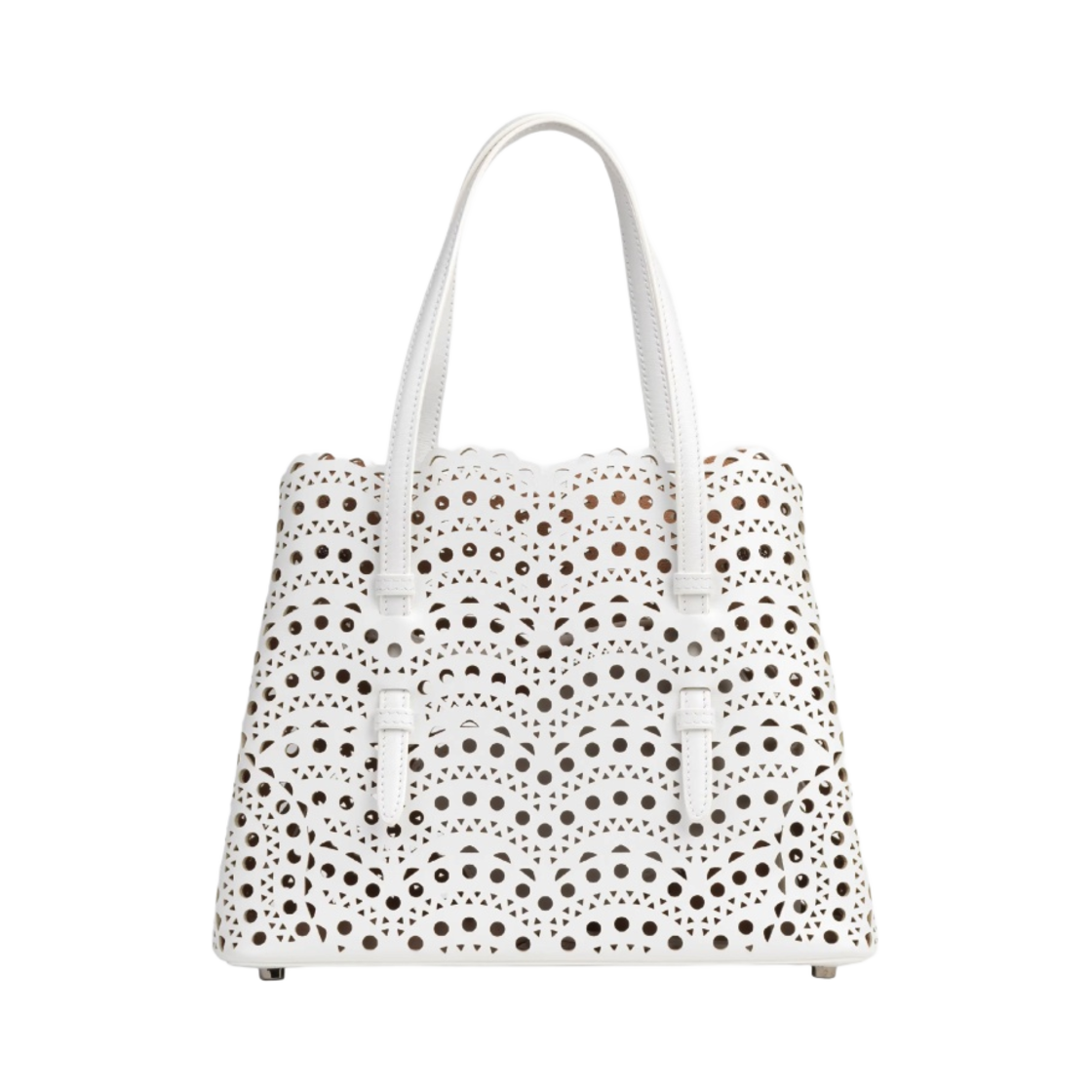 알라이아 비엔 웨이브 럭스 카프스킨 미나 25 백 옵틱 화이트(Alaia Mina 25 Bag in Vienne Wave Lux Calfskin Optic White)