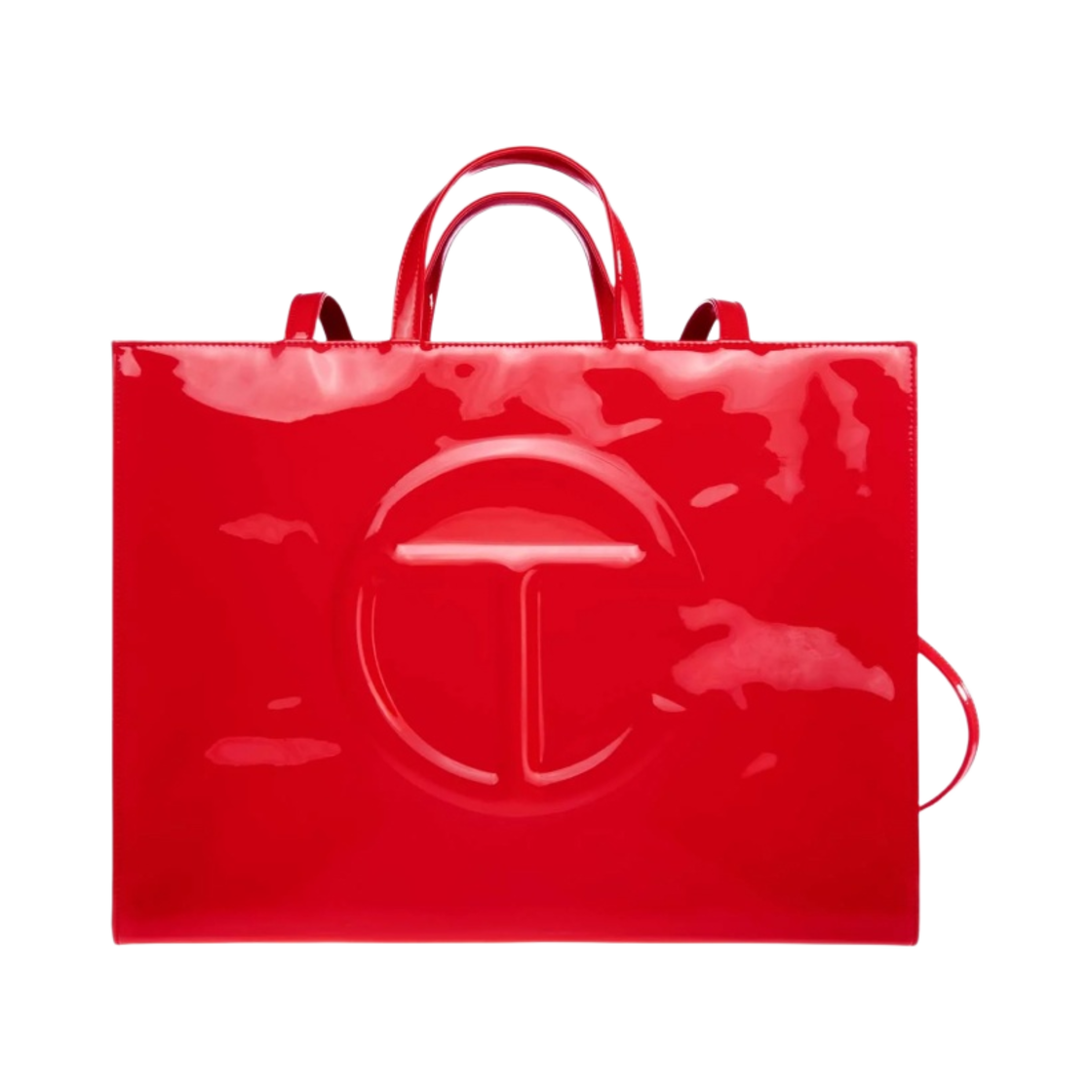 텔파 라지 페이턴트 쇼핑백 레드(Telfar Large Patent Shopping Bag Red) - 1