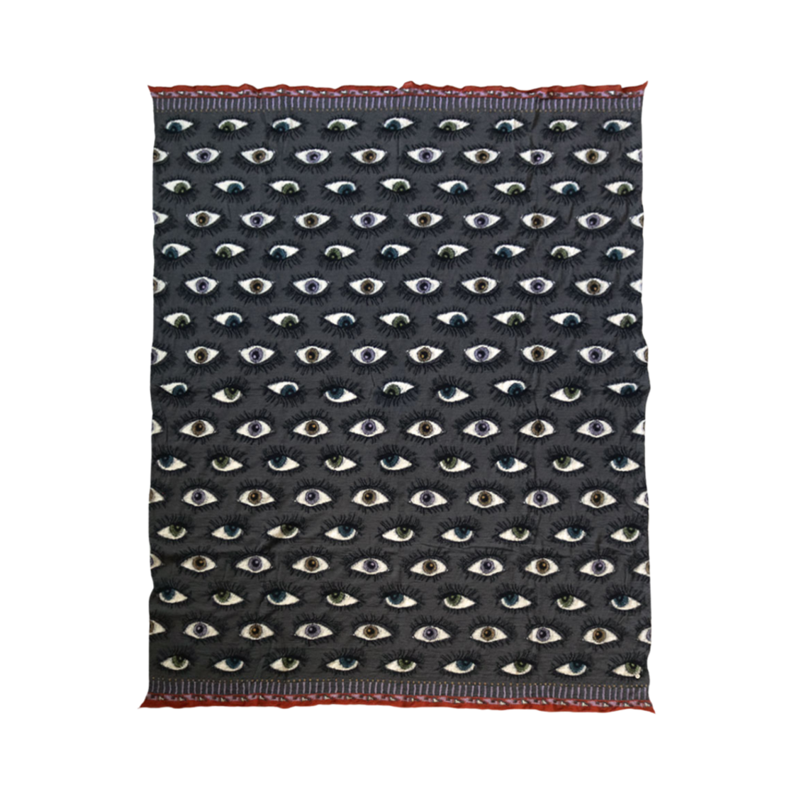 K2410XG540 Kapital Felted Wool Speakeasy Blanket Colorful Charcoal