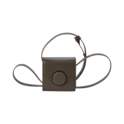 Lemaire Mini Camera Bag Vegetable-Tanned Leather Pewter Green
