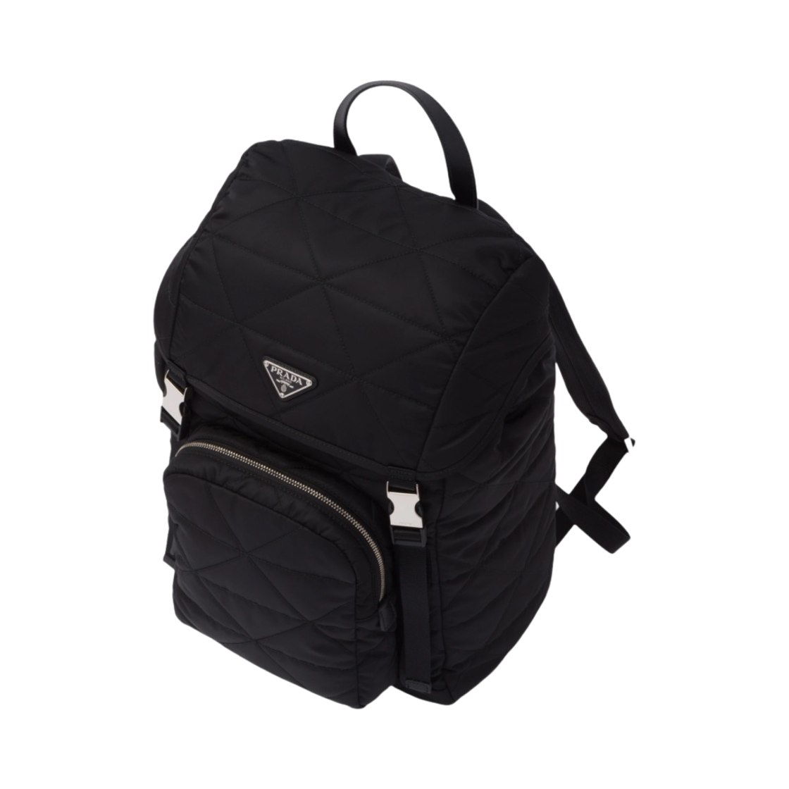 프라다 탑스티칭 리나일론 백팩 블랙 Prada KREAM