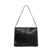 The Row Nuance Hobo Bag in Leather Black