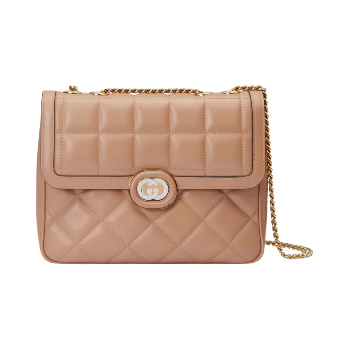 구찌 데코 스몰 숄더백 로즈 베이지 레더(Gucci Deco Small Shoulder Bag Rose Beige Leather) - 1