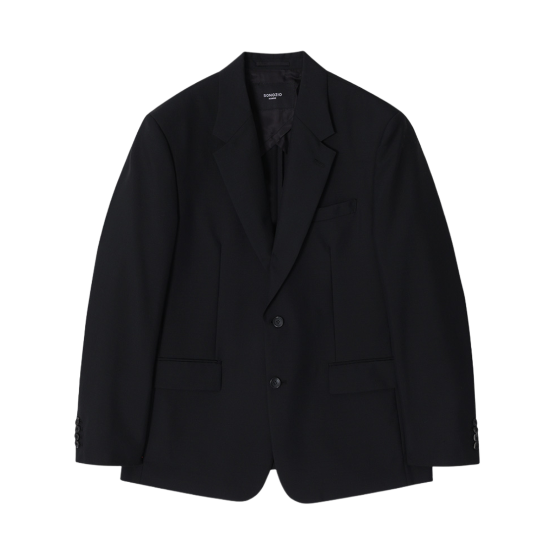SH2JK270BK Songzio Homme Artisanal Two Button Oversize Blazer Black