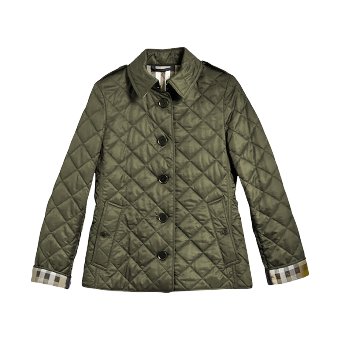 8065873 (W) Burberry New Frankby Quilted Jacket Dark Olive