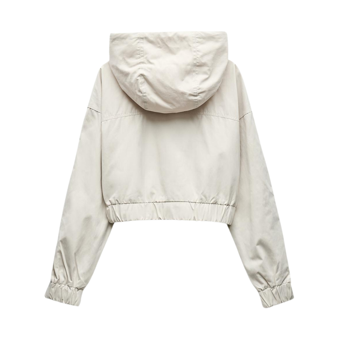 (W) 자라 크롭드 자켓 후드 오이스터 화이트((W) Zara Cropped Jacket with Hood Oyster White) - 2