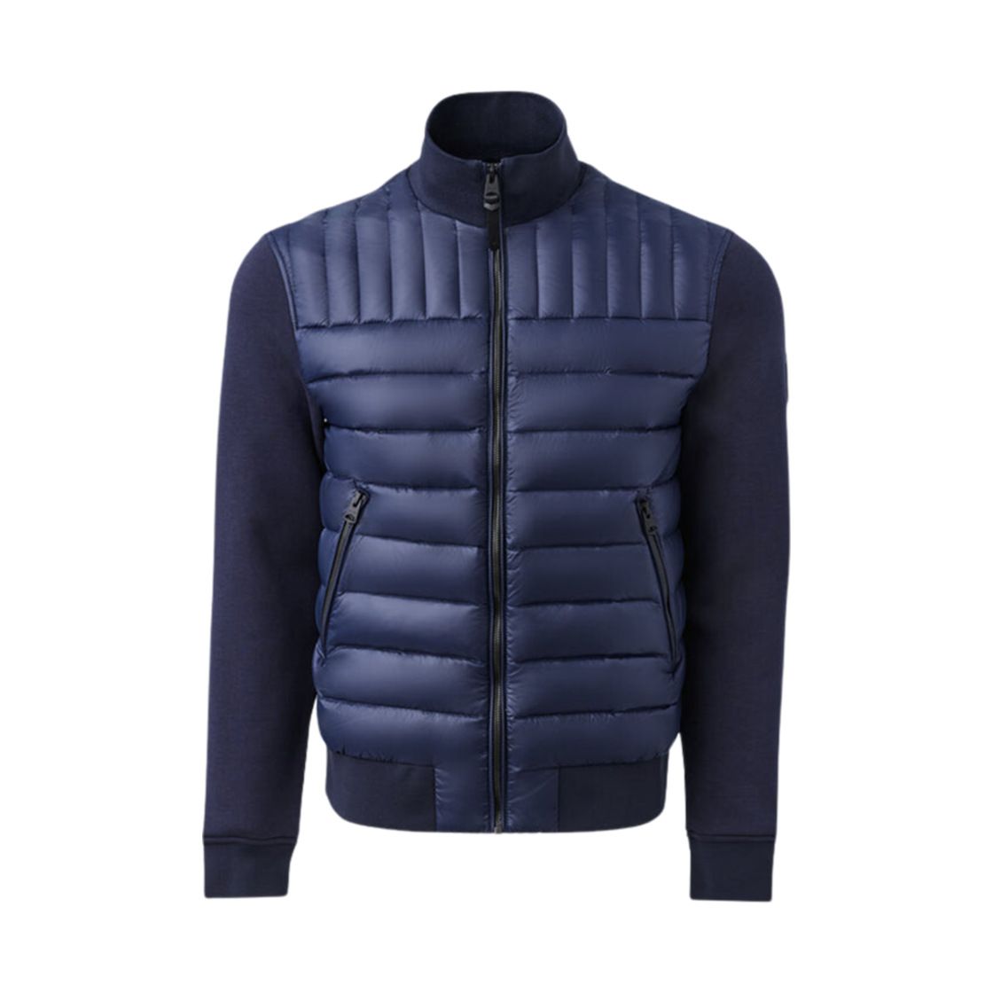 COLLIN-Z Mackage Collin Mixed Media Bomber Jacket Navy