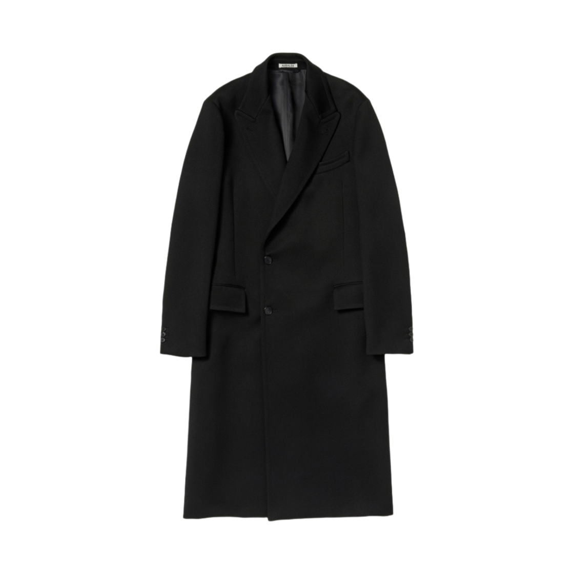 오라리 더블 클로스 하드 트위스트 카시 체스터필드 코트 블랙 - 23AW(Auralee Double Cloth Hard Twist Carsey Chesterfield Coat Black - 23AW)