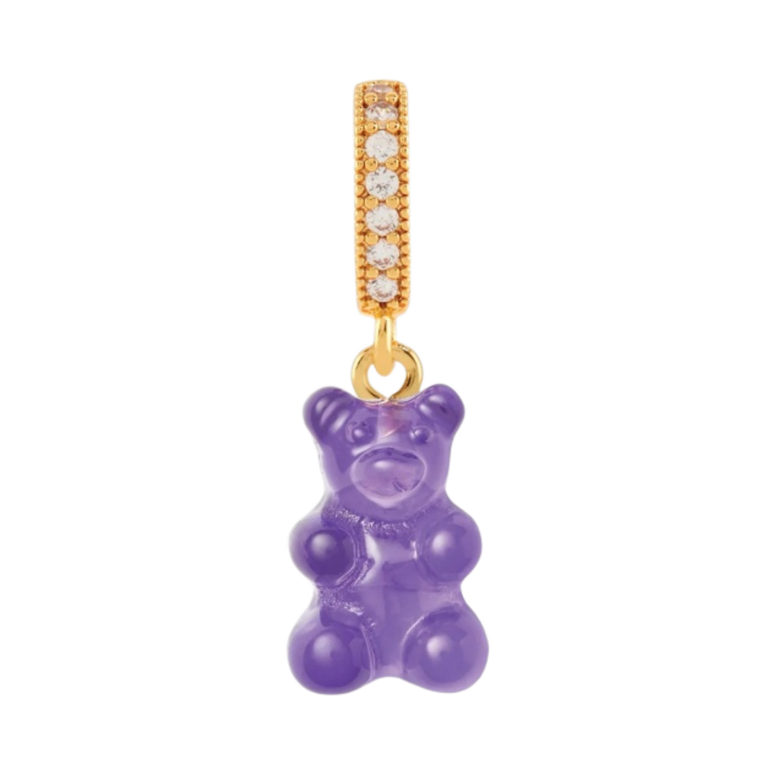 크리스탈 헤이즈 노스텔지아 베어 파베 커넥터 골드 플럼(Crystal Haze Nostalgia Bear with Pave Connector Gold Plum) - 2
