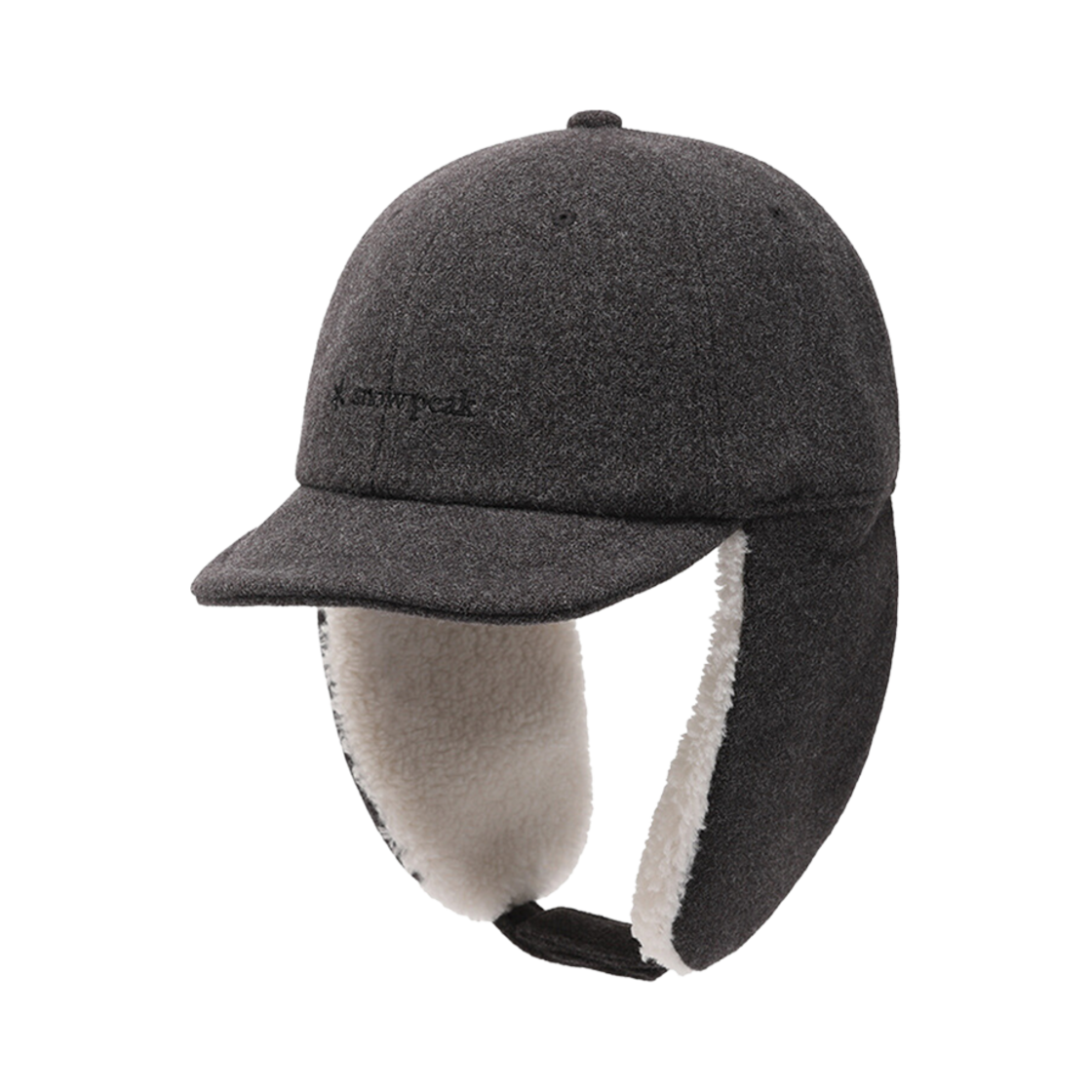 S24WUFBC67CC Snow Peak Wool Buckle Ear Cap Charcoal