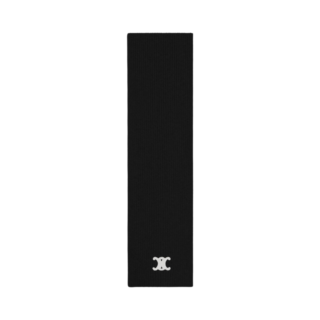 2AZ0A384D-38NO Celine Triomphe Muffler in Seamless Cashmere Black