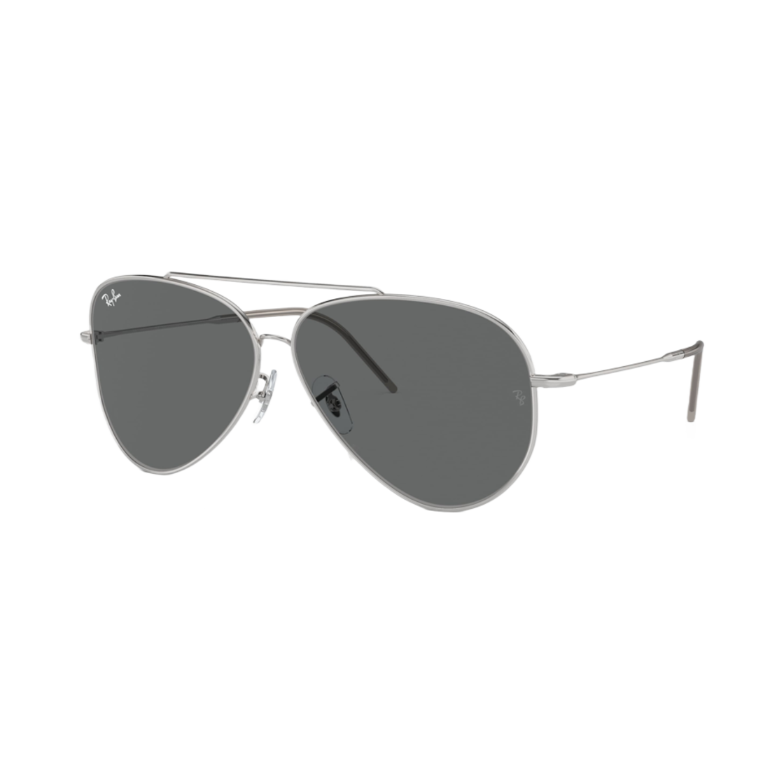 레이밴 에비에이터 리버스 폴리쉬드 블랙 프레임 실버 미러렌즈(Ray-Ban Aviator Reverse Polished Black Frame Silver Mirror Lenses) - 1