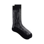 (W) Dior High Socks Black Technical Cotton Mesh