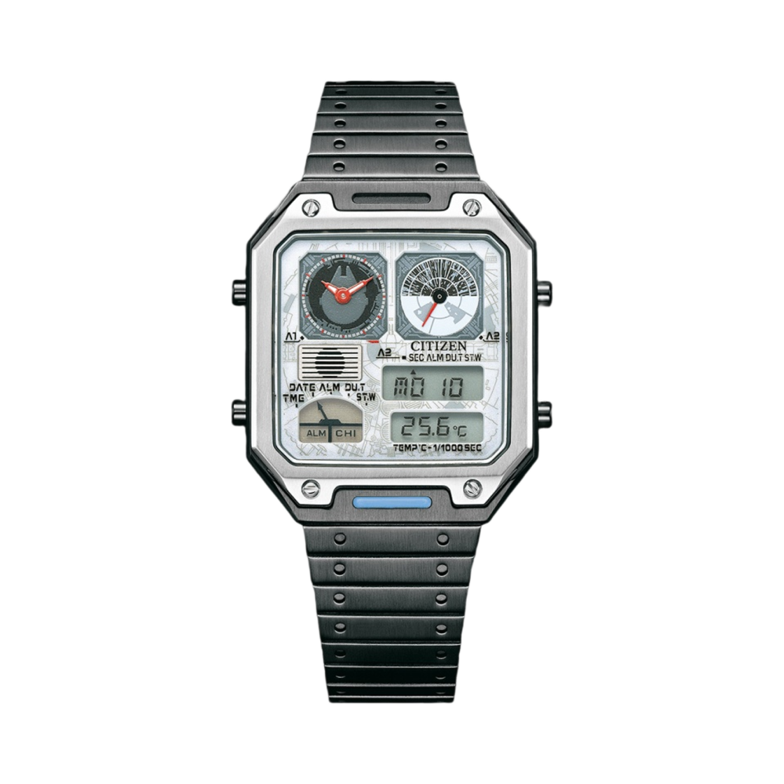 시티즌 x 스타워즈 레코드 레이블 써모 센서 33.4mm 스테인리스 그레이 실버 200개 한정(Citizen x Star Wars Record Label Thermo Sensor 33.4mm Stainless Gray Silver Edition of 200) - 1