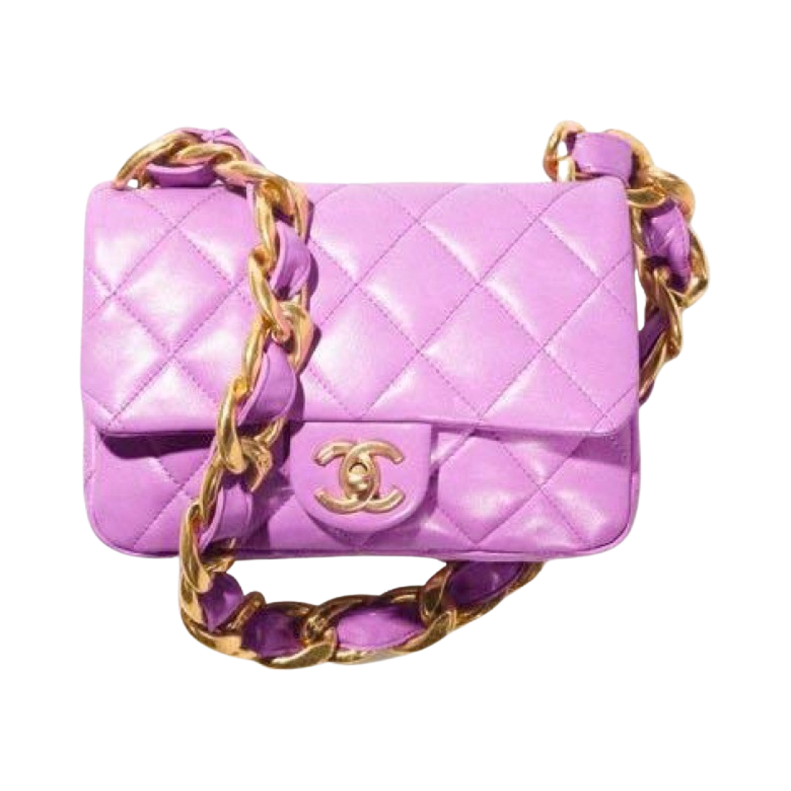 샤넬 스몰 플랩백 램스킨 & 골드 메탈 퍼플(Chanel Small Flap Bag Lambskin & Gold Purple) - 1