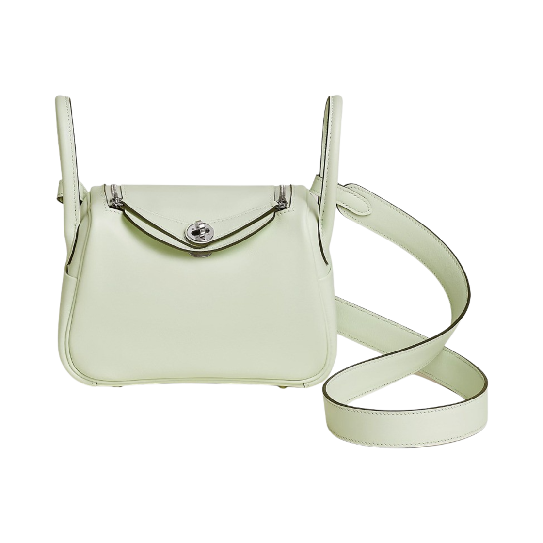 에르메스 린디 미니백 스위프트 & 팔라듐 하드웨어 베르 피즈(Hermes Lindy Mini Bag Swift & Palladium Vert Fizz) - 1