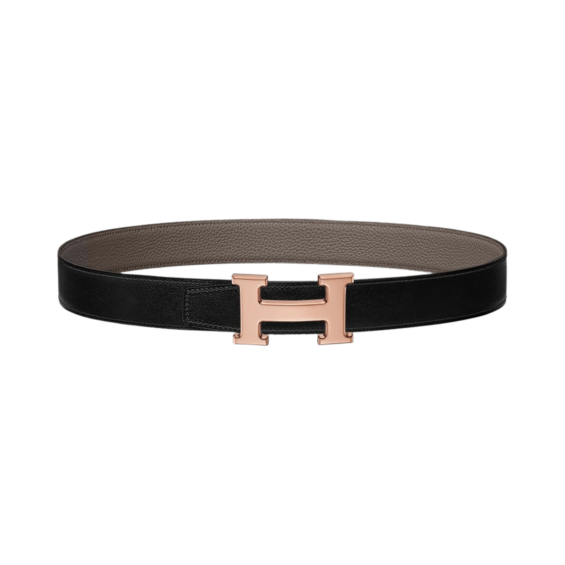 에르메스 H 벨트 버클 & 리버서블 가죽 스트랩 32mm & 핑크 골드 누아 에땅(Hermes H Belt Buckle & Reversible Leather Strap 32mm & Pink Gold Noir Etain) - 1